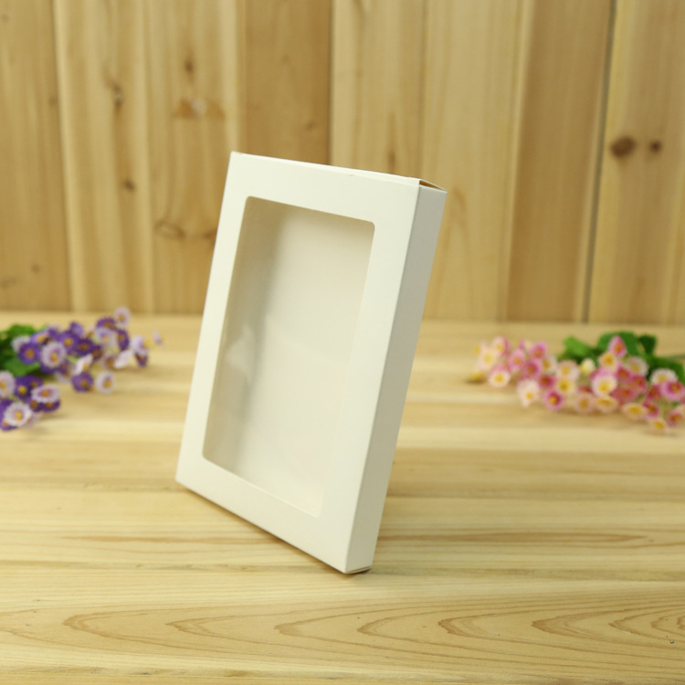 Packing box window color box can be set biscuit towel toy box printing logo white cardboard box manufacturers small batch