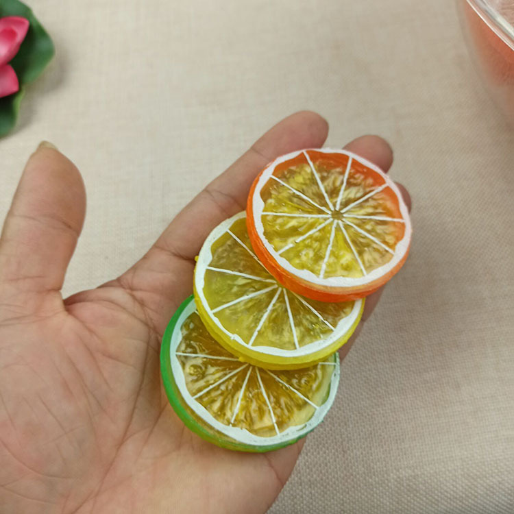 Simulation fruit slice small fruit apple slice lemon slice mango watermelon slice monkey peach slice lemon lemon model