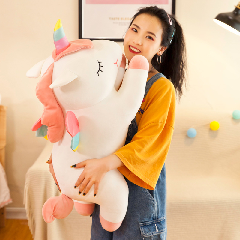 Cross Border Unicorn Doll Angel Plush Toy Gift Female Sleeping Animal Pillow Children Doll Doll Wholesale