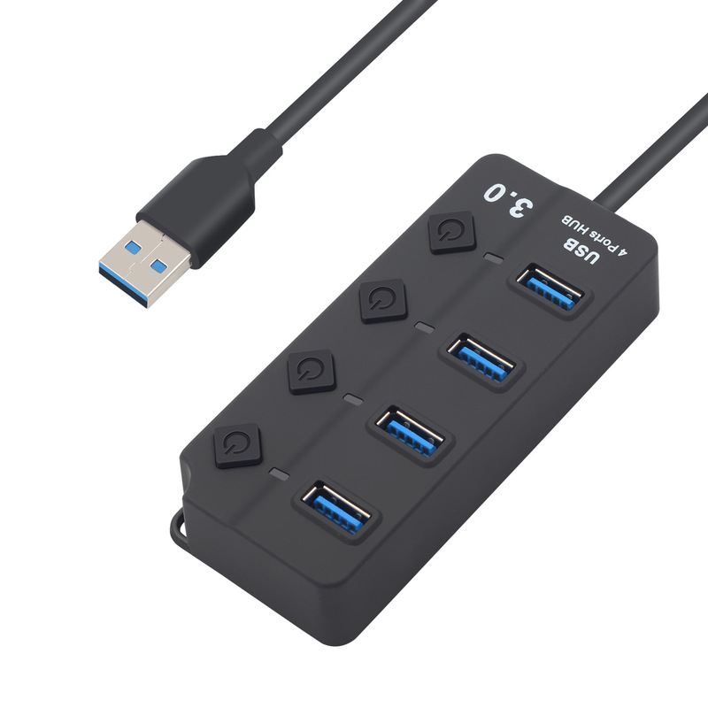 デジタルコンピュータ USB ハブ 4 ポート高速 USB 2.0 データ転送個別 LED ライト|undefined