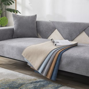 Cross-border Four Seasons universal waterproof urine-proof sofa cushion factory direct simple fabric non-slip leather cushion full cover