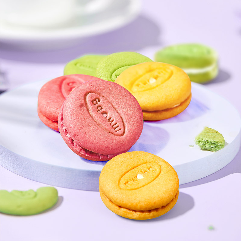 Weiziyuan macaron sandwich biscuits 500 g/box yogurt multi-flavor pastry casual snack afternoon tea dessert