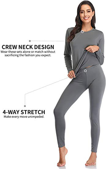 European and American Amazon Women's Super Soft Set Wool Thermal Underwear Women's Top and Bottoms Autumn Clothes Set
