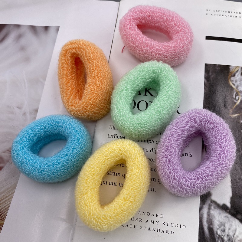 Factory direct selling Korean cute sweet ice cream color small hair accessories hair rope beauty ponytail hair ring