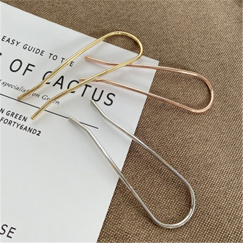 Korean simple style personality temperament metal U-shaped hair plug hair accessories niche adult hair plate hairpin hair pin wholesale
