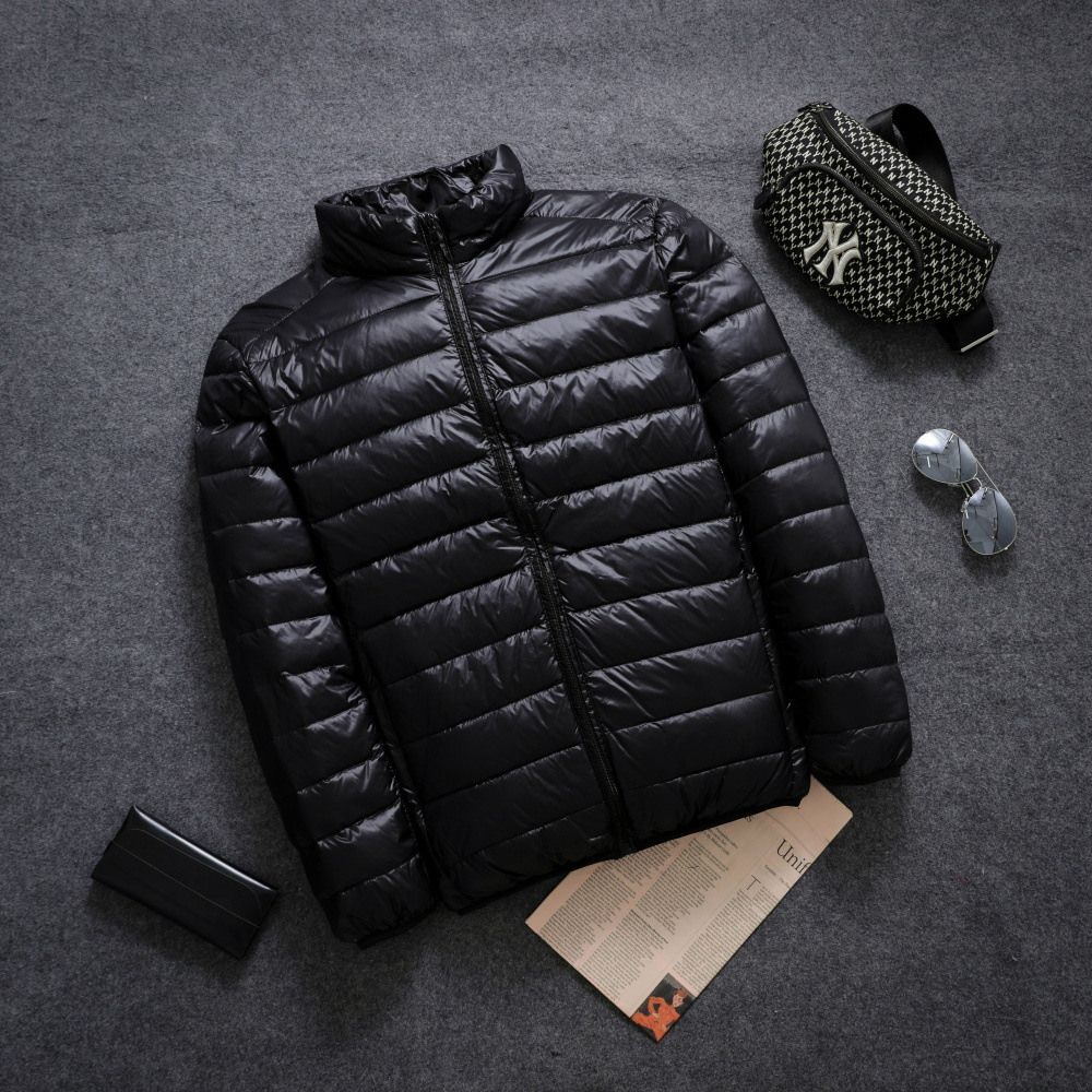 2024 new lightweight down jacket men's stand collar short white duck down jacket warm jacket wholesale