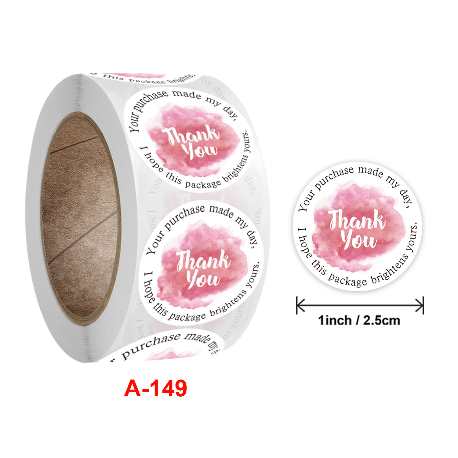 Bulk roll wholesale handmade craft decorative envelope sealing sticker thank you note label