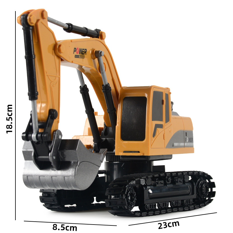 Cross-border children's electric alloy remote control vehicle crawler excavator toy boy Liutong engineering vehicle model toy