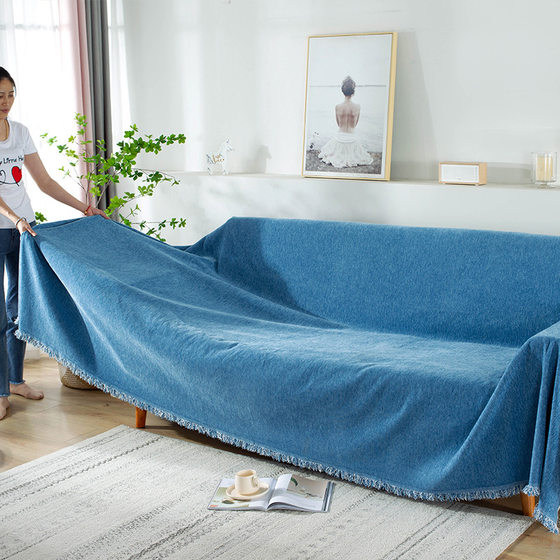 Nordic Solid Color Chenille Sofa Towel Four Seasons Universal Non-Slip Anti-Cat Scratch Sofa Universal Cover Cushion Cover