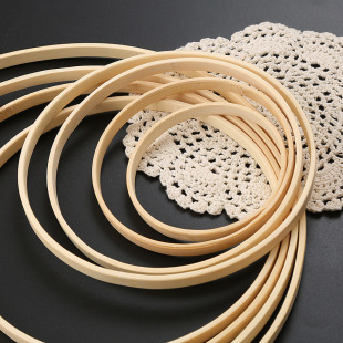 Inner ring single sale wholesale group fan frame Group fan bamboo wedding setting decoration materials Dream Catcher Net bamboo ring bamboo