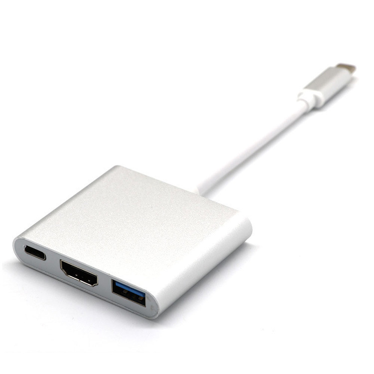 3-in-1 Type-c - HDMI USB Type-c コンバーター デジタル コンピューター/USB ハブ/USB ハブ|undefined