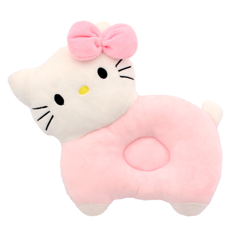 0-1 year old baby pillow shaped pillow newborn pillow Ice Silk anti-deflection head baby pillowcase comfort pillow Amazon