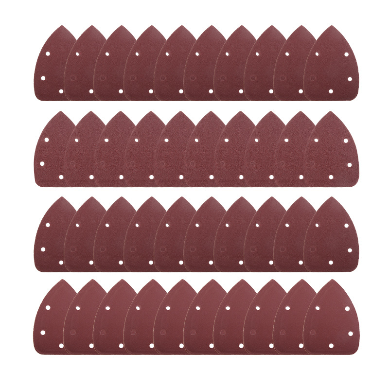 40 a pack of 140mm * 90mm 5 hole triangle sandpaper sandpaper polishing spot