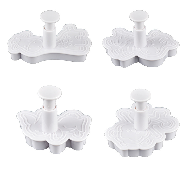 Creative plastic decorative biscuit mould complementary food diy baking tool cake set cake mould animal series