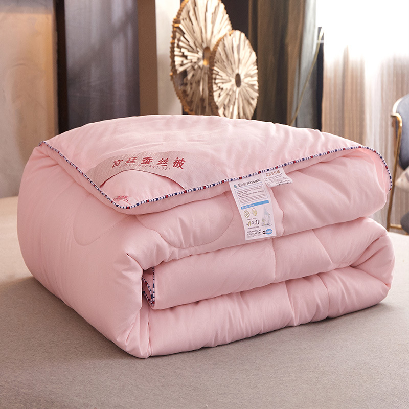 Factory wholesale winter quilt spring and autumn quilt sanding embossed thick single double group purchase gift quilt silk quilt