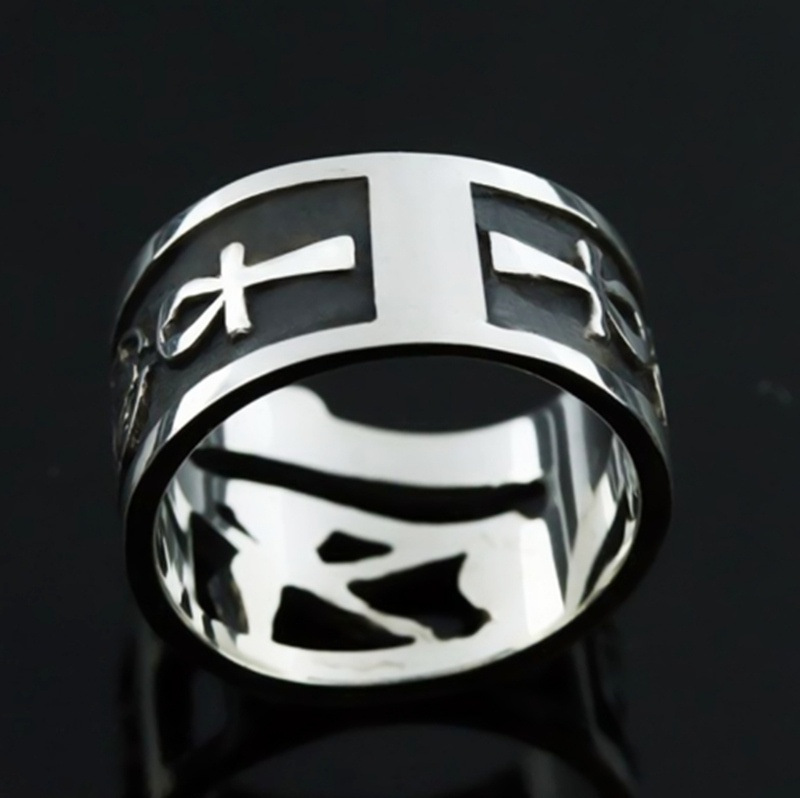 Haiyi wish hot sale mysterious retro eyes alloy Masonic ring factory direct sale wholesale
