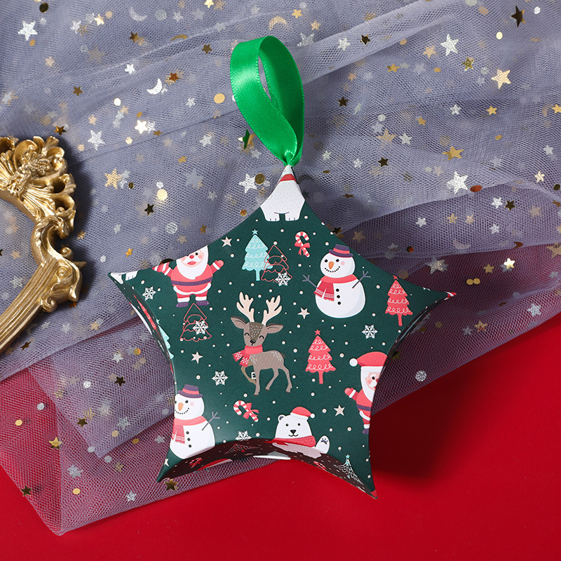 Creative Christmas Candy Packaging Box Christmas Gift Box New Five-Corner Star Gift Packaging Box