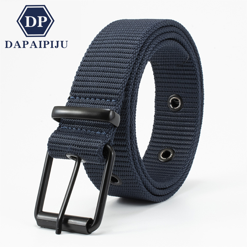Wholesale belts for students, military training, outdoor sports and leisure belts, pin buckle, fashionable and versatile men's nylon belts