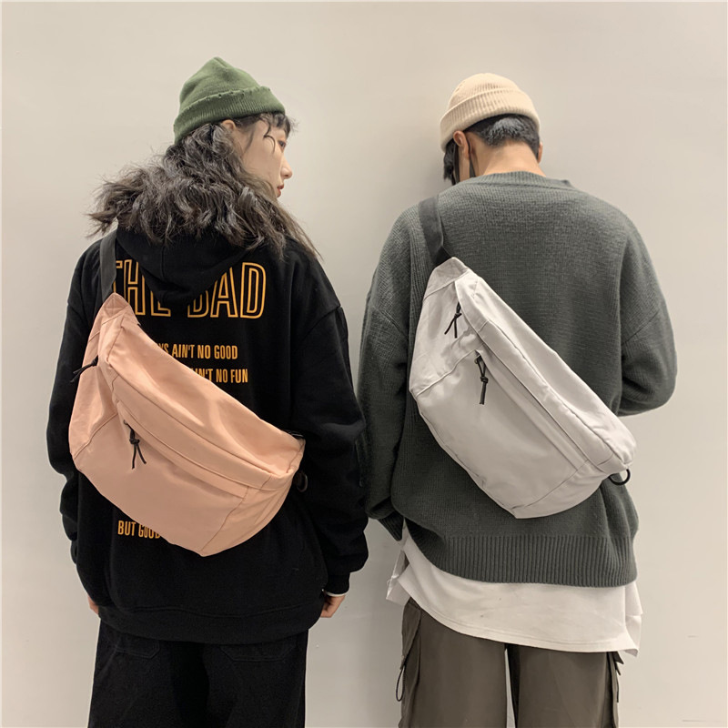 College Students' Crossbody Bag Women's Fashionable Distinctive Large Capacity Hong Kong Style Street Chest Bag Multi-functional Sports Trendy Backpack