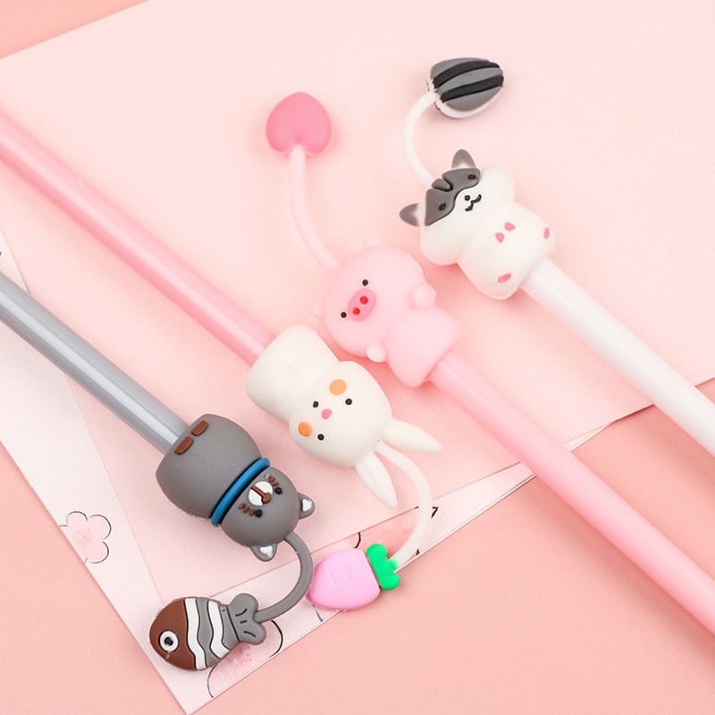 South Korea creative cartoon cute pet garden gel pen fresh cute student exam water pen writing signature pen
