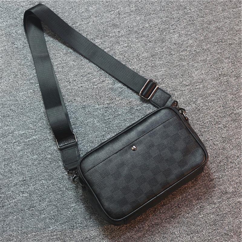 欧米のファッションのレジャーのファッションのファッションのファッションの郵便の差のショルダーバッグの格子の小さい斜めのショルダーバッグのレジャーのビジネスの皮質の男性のショルダーバッグの男性のカバン