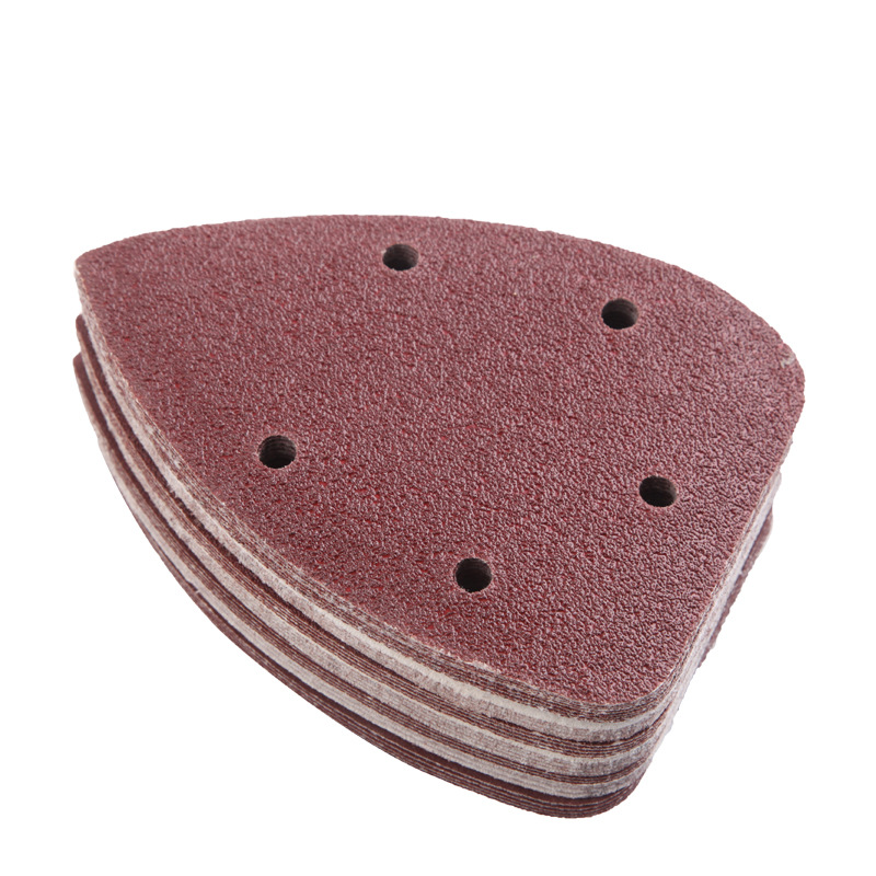 40 a pack of 140mm * 90mm 5 hole triangle sandpaper sandpaper polishing spot