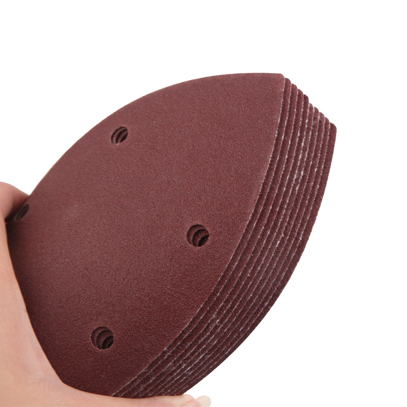 40 a pack of 140mm * 90mm 5 hole triangle sandpaper sandpaper polishing spot
