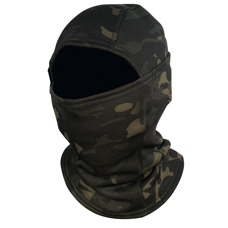Winter thick fleece thermal mask outdoor hiking cycling mask windproof thermal camouflage headcover in stock supply