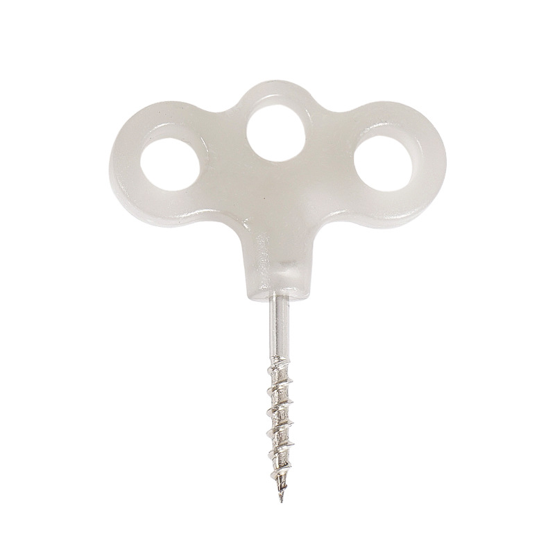 Outdoor luminous three-eye screw camping deck ground nail thread stainless steel tent nail wind rope nail wholesale