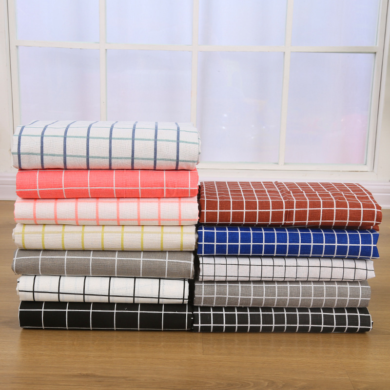 Factory supply grid sand release background cloth ins Wind hanging cloth cloth cloth mat cloth linen curtain cotton linen