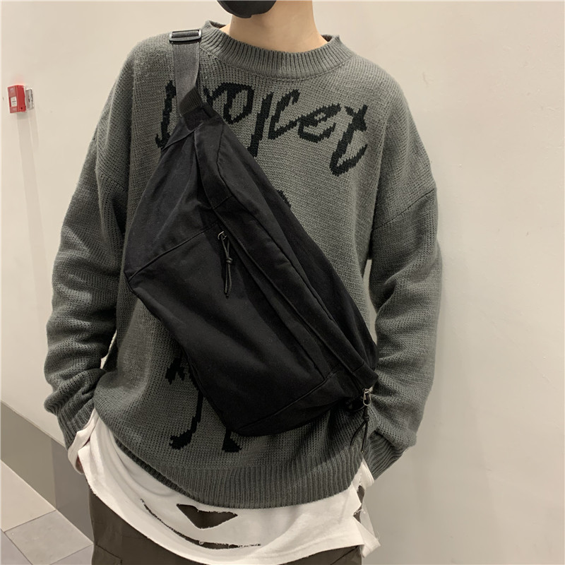 College Students' Crossbody Bag Women's Fashionable Distinctive Large Capacity Hong Kong Style Street Chest Bag Multi-functional Sports Trendy Backpack