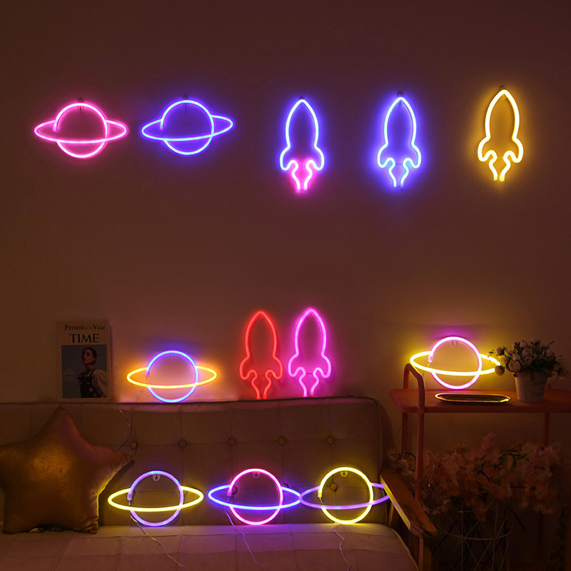 LED flamingo light shape light ins cactus neon light cloud neon light moon lightning night decorative light