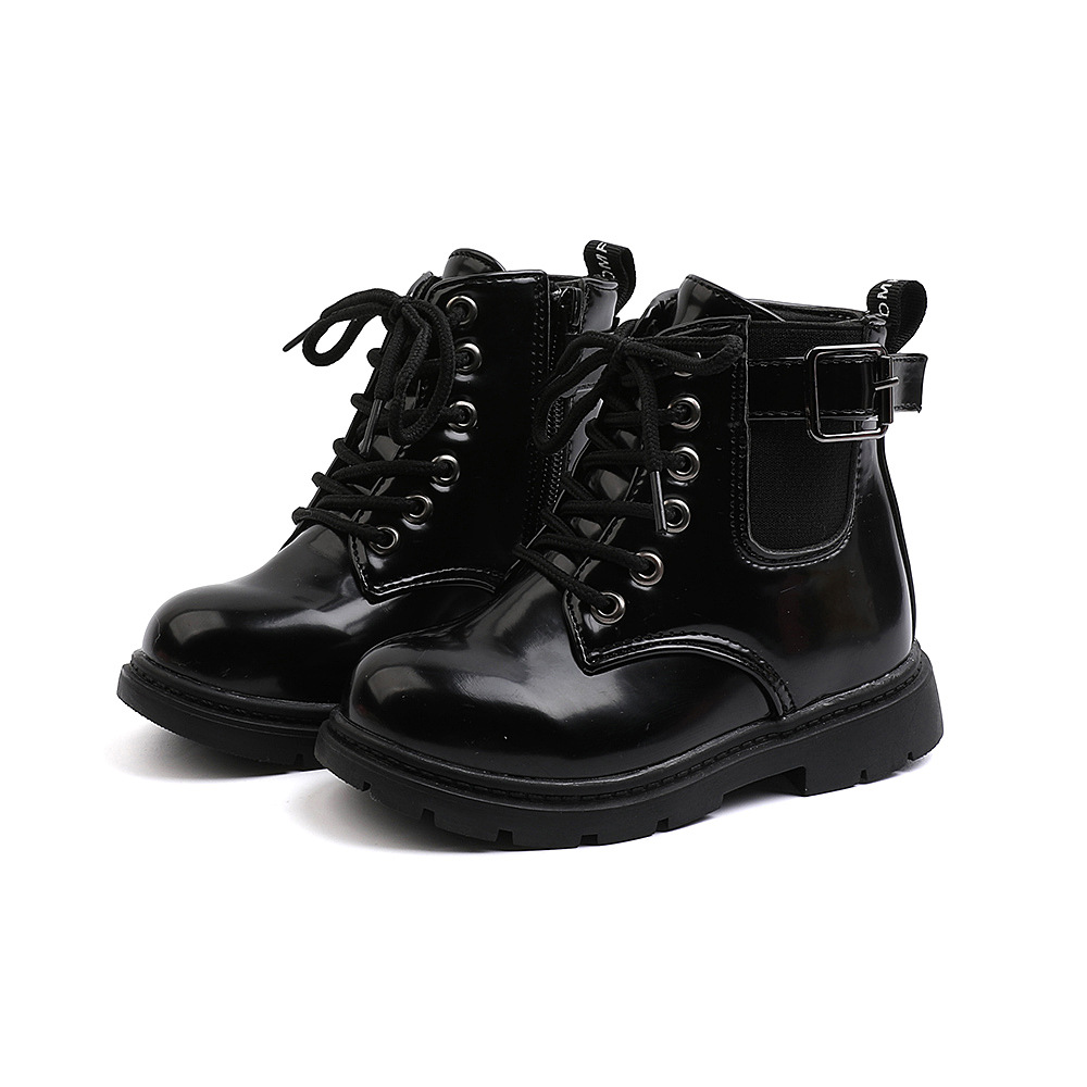 Girls Martin Boots 2024 Autumn New Boys' Single Boots British Style Children's Boots Autumn and Winter Foreign Trade Casual Short Boots