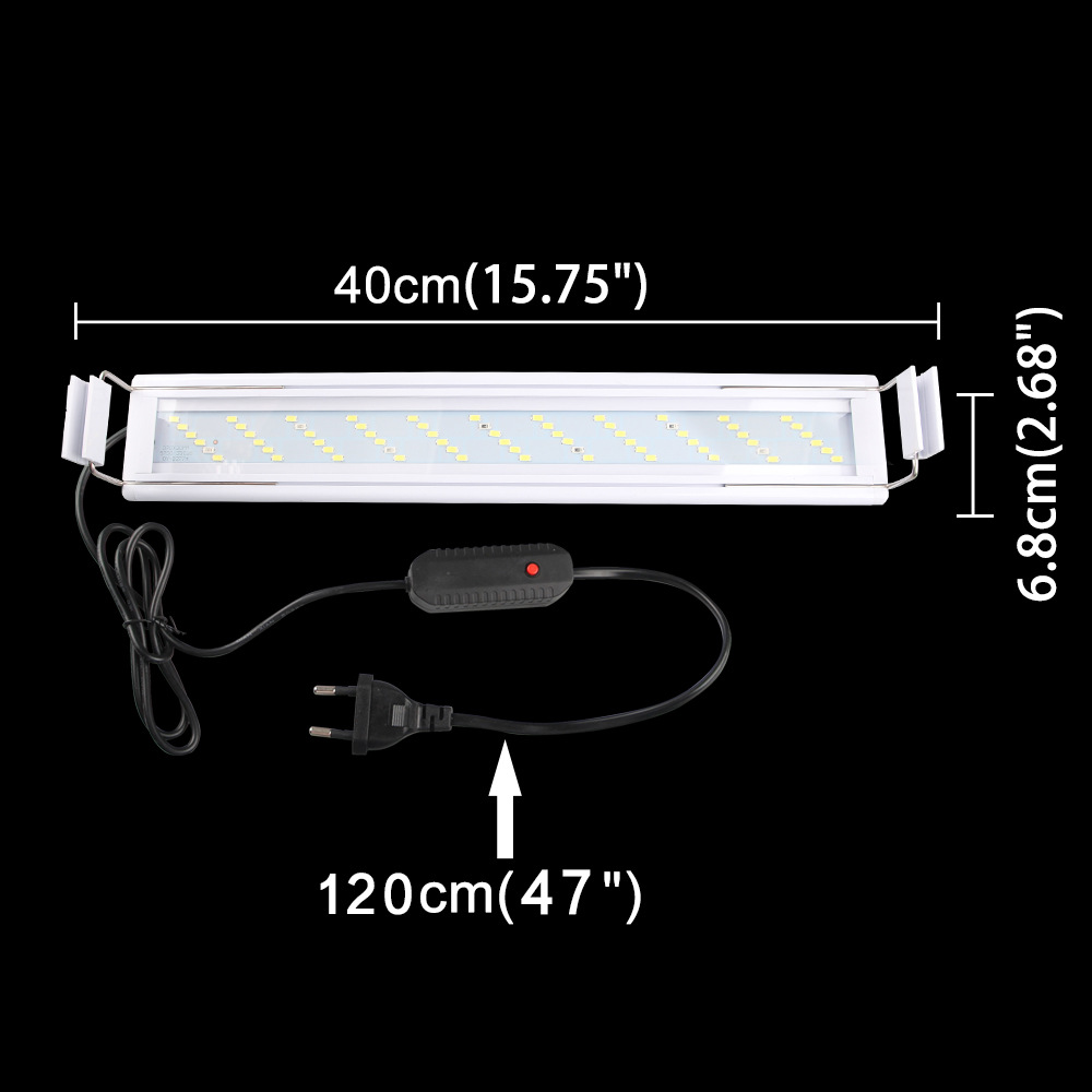 Cross-Border led fish tank light clip light retractable aquarium bracket light six rows fish tank lighting water plant Light led colored light