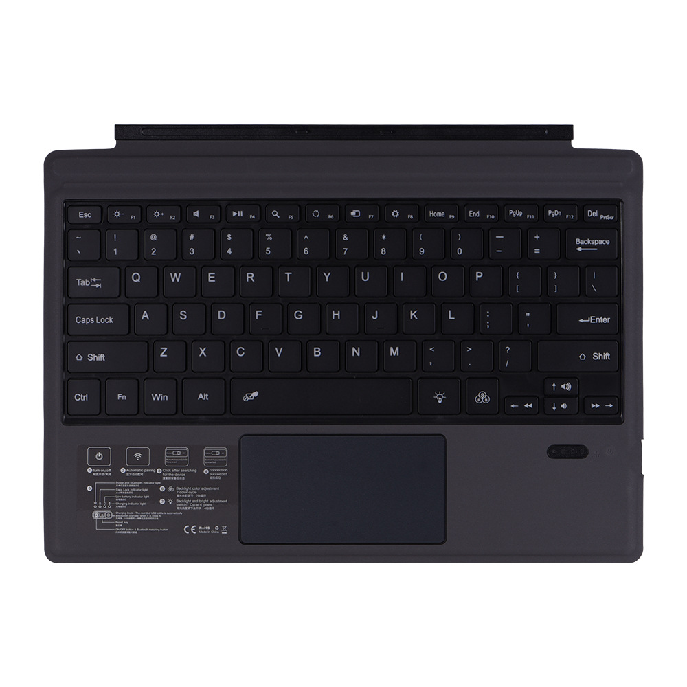 For Microsoft Keyboard surfacePro34567 Touch Backlight Keyboard Shell surfacego23 Bluetooth Keyboard