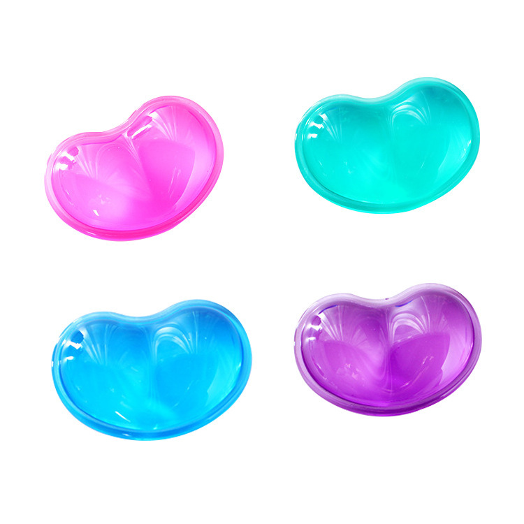 T silicone heart shaped mouse pad transparent wrist pad cold hand pillow pad wrist pad non-slip Crystal wrist pad wholesale