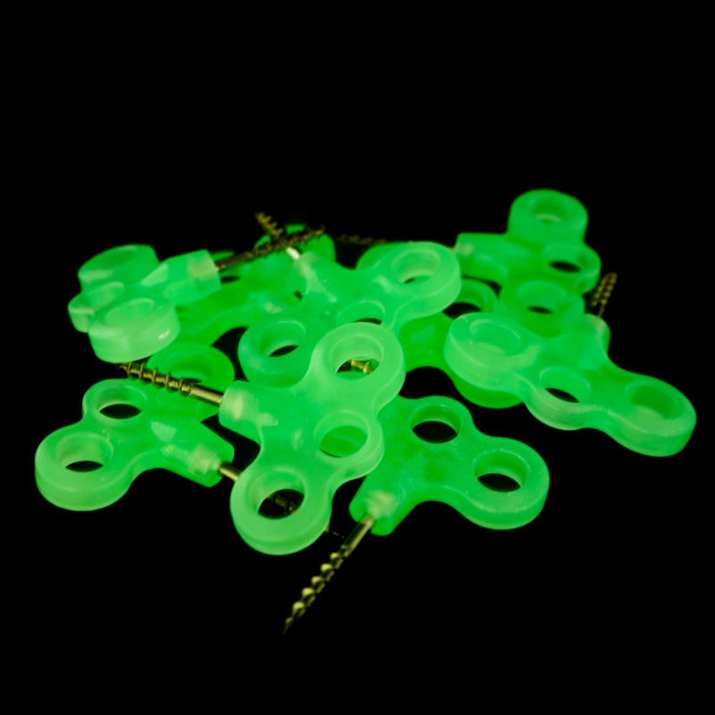 Outdoor luminous three-eye screw camping deck ground nail thread stainless steel tent nail wind rope nail wholesale