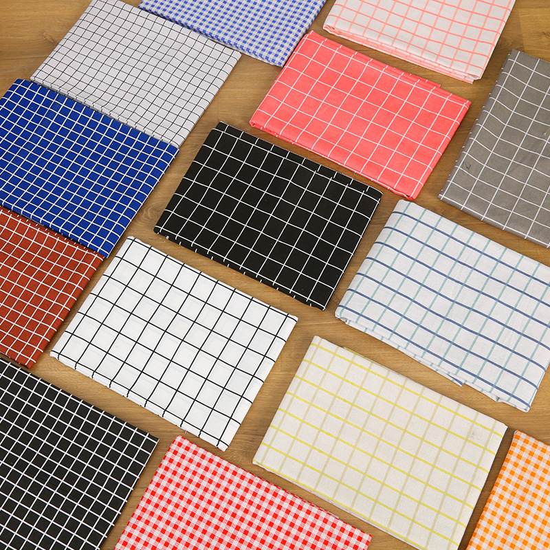 Factory supply grid sand release background cloth ins Wind hanging cloth cloth cloth mat cloth linen curtain cotton linen