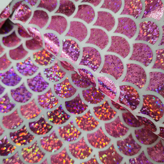 Flash Laser Fish Scale Cloth Knitted Fabric Magic Mermaid Bronzing Stage Clothes Decorative Cloth Toy Bag Cloth