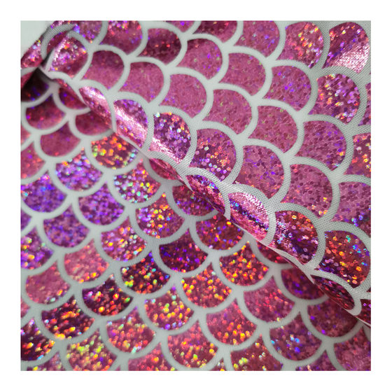 Flash Laser Fish Scale Cloth Knitted Fabric Magic Mermaid Bronzing Stage Clothes Decorative Cloth Toy Bag Cloth