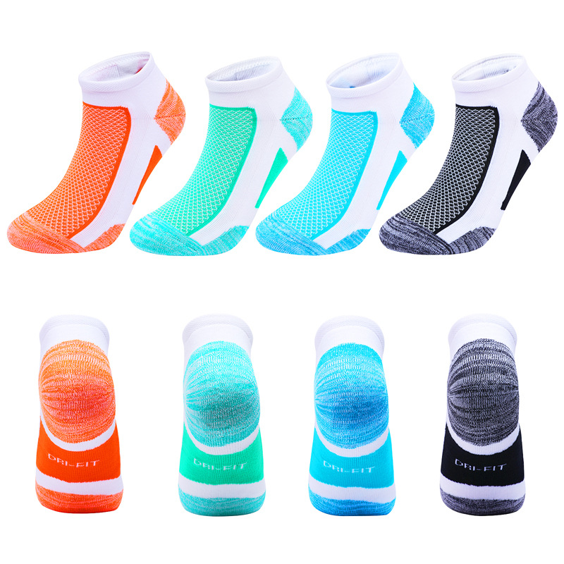 Men and women short tube terry sports socks combed cotton cycling badminton table tennis running marathon fitness