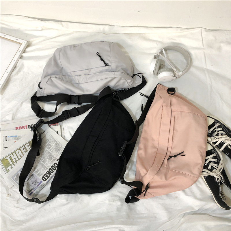 College Students' Crossbody Bag Women's Fashionable Distinctive Large Capacity Hong Kong Style Street Chest Bag Multi-functional Sports Trendy Backpack