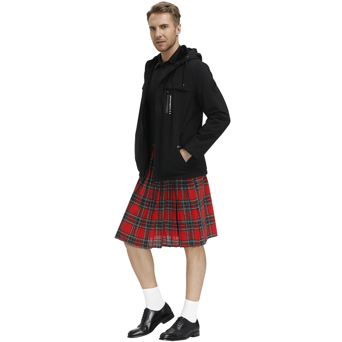 M-XL men's plaid skirt Scottish festival skirt men's plaid pleated skirt boys skirt stage performance skirt