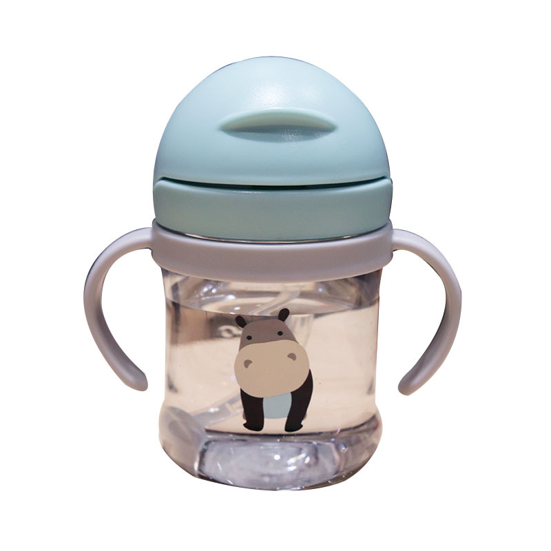 Children's water cup drinking cup baby drinking cup learning Cup sippy cup baby Summer anti-choking go out with handle cup kettle