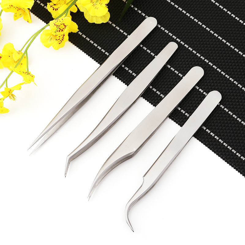 Eyelash Tweezers Thickened Tweezers Dolphin Clip suit Golden Feather Clip Precision Grafting False Eyelash Tools Eyelash Tweezers