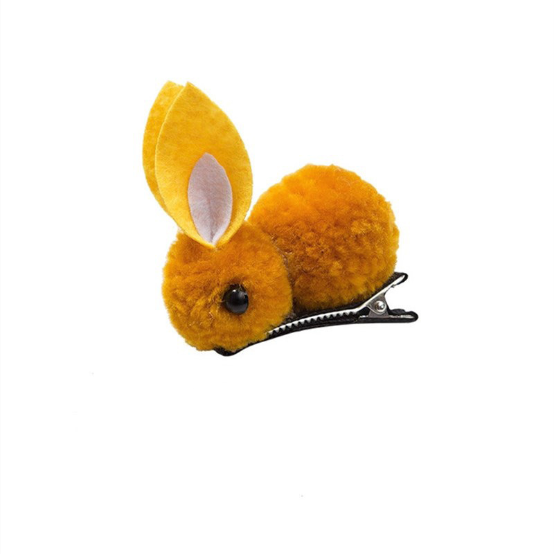 Korean New Children's Rabbit Plush Hairpin Girl's Cute Duckbill Clip Headwear Baby's Hair in Autumn and Winter