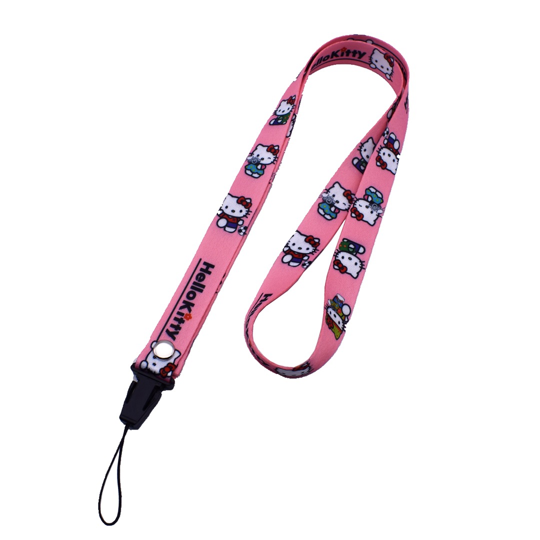 Cartoon mobile phone lanyard thermal transfer lanyard 1.5cm wide kt neck lanyard Ding Dang cat fixed pattern wholesale mouse