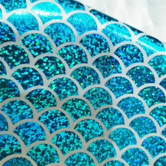 Flash Laser Fish Scale Cloth Knitted Fabric Magic Mermaid Bronzing Stage Clothes Decorative Cloth Toy Bag Cloth
