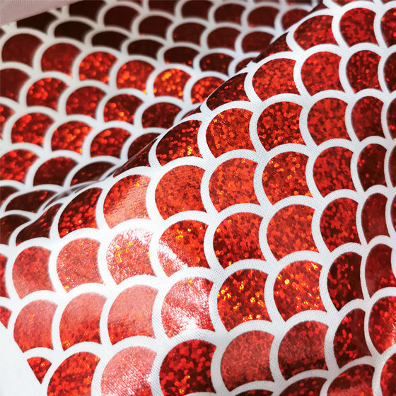Flash Laser Fish Scale Cloth Knitted Fabric Magic Mermaid Bronzing Stage Clothes Decorative Cloth Toy Bag Cloth