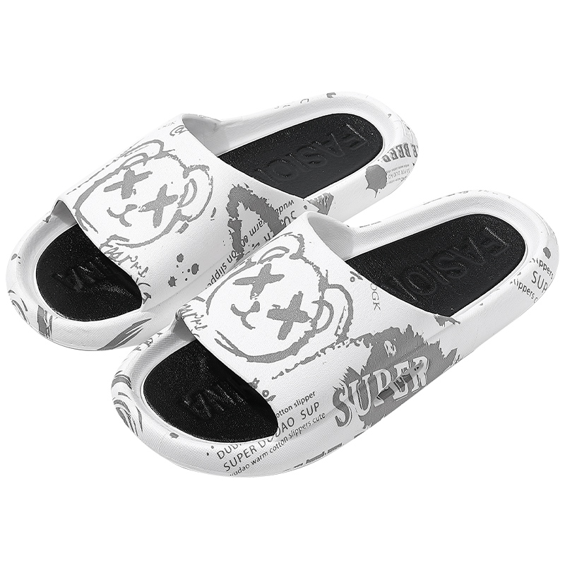 Feeling Slippers Men's Summer Outdoor Wear 2023 New Style Indoor Home Furnishing Cartoon Student Soft Bottom Sandals Men's Outdoor